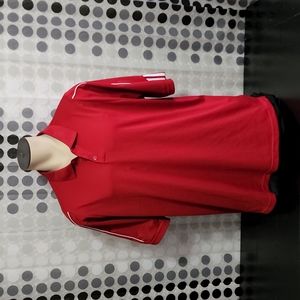Adidas Golf Polo Shirt Men's Size XL Extra Large Red / White